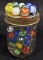 LOT OF VINTAGE MARBLES INCLUDING SHOOTERS
