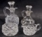 LOT OF 4 PIECES OF VINTAGE GLASSWARE - CRUITS, ETC