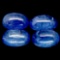 7.57 CT NATURAL 4PCS BLUE TANZANIA TANZANITE OVAL CABOCHON