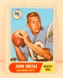 1968 TOPPS JOHN UNITAS #100 FOOTBALL CARD
