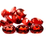7.20 CT AAA NATURAL 11PCS RED ORANGE AFRICA GARNET OVAL