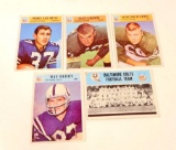 LOT OF 5 1966 PHILADELPHIA GUM FOOTBALL CARDS