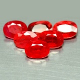 9.28 CT NATURAL HEATED! 8PCS PADPARADSCHA AFRICAN SAPPHIRE OVAL