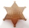 HOPALONG CASSIDY SHERIFF BRASS BADGE