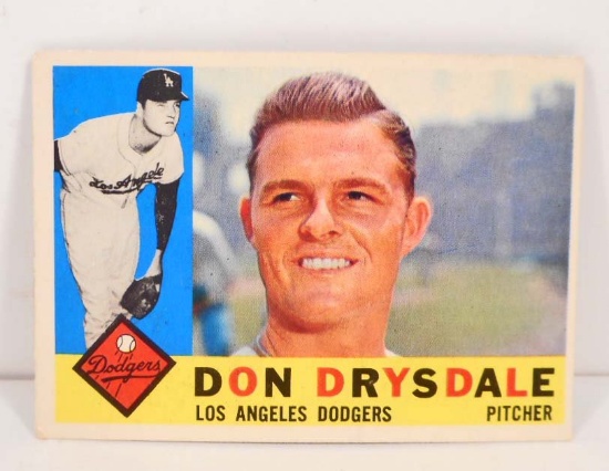 1960 TOPPS DON DRYSDALE NO. 475 BASEBALL CARD