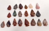 LOT OF 20 OHIO FLINT ARROWHEADS