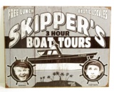 SKIPPERS BOAT TOURS METAL SIGN