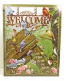 WELCOME FRIENDS METAL SIGN