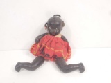 ANTIQUE JAPAN BLACK AMERICANA BISQUE JOINTED DOLL