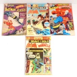 LOT OF 4 VINTAGE 1960-70'S BRAVE & THE BOLD COMIC BOOKS FEATURING BATMAN