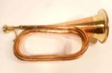 SOLID COPPER AND BRASS BUGLE