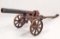 LONG VINTAGE CAST IRON CANNON