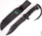 FIXED BLADE HUNTING KNIFE W/ RAZOR BACK & SHEATH