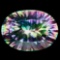 11.73 CT AAA! NATURAL! AZOTIC MULTICOLOR MYSTIC AFRICAN QUARTZ CONCAVE OVAL FACE