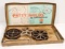 VINTAGE GRISWOLD CAST IRON PATTY MOLDS IN THE ORIGINAL BOX