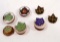 LOT OF 7 VINTAGE C. 1900'S MODERN WOODMEN OF AMERICA ENAMELED LAPEL PINS