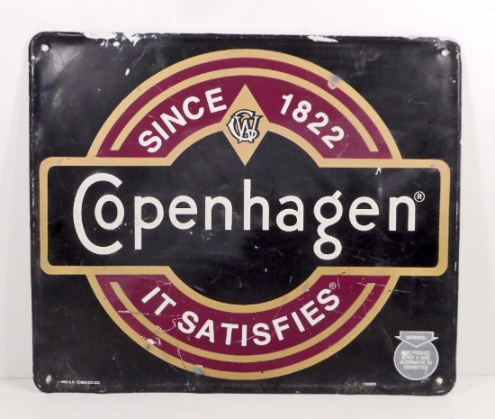 VINTAGE COPENHAGEN TOBACCO METAL ADVERTISING SIGN