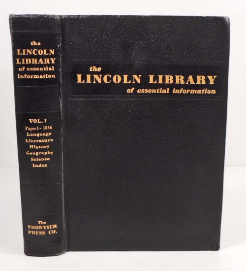 1924 1ST ED THE LINCOLN LIBRARY OF ESSENTIAL INFORMATION VOLUME 2