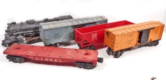 VINTAGE C. 1950'S LIONEL TRAIN SET W/ CAST IRON ENGINE #2026