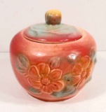 VINTAGE HULL POTTERY PINK FLORAL CANDY DISH W/ LID