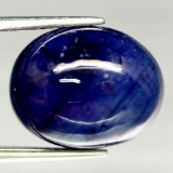 15.83 CT NATURAL! BLUE MADAGASCAR SAPPHIRE GLASS FILLED OVAL CABOCHON