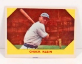 1960 FLEER CHUCK KLEIN NO. 30 BASEBALL GREATS CARD