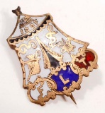 VINTAGE C. 1900'S ODDFELLOWS ENAMELED LAPEL PIN