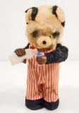 VINTAGE C. 1940-50'S JAPANESE TIN WIND-UP DRINKING BEAR