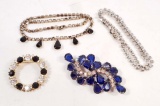 LOT OF VINTAGE RHINESTONE COSTUME JEWELRY