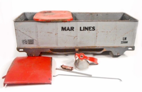 VINTAGE MAR LINES METAL RIDE-ON TRAIN CAR TOY