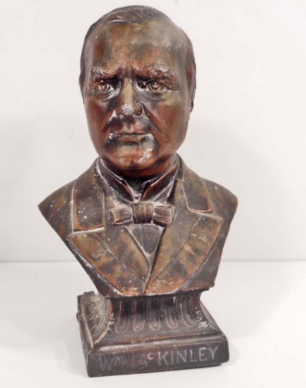 VINTAGE POT METAL BUST OF PRESIDENT WILLIAM MCKINLEY