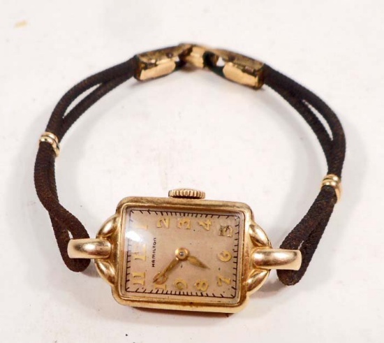 VINTAGE 14K GOLD FILLED HAMILTON WRIST WATCH