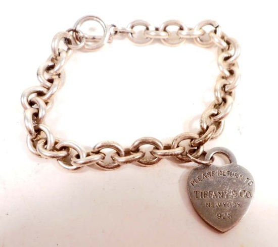 VINTAGE BRACELET W/ CHARM MARKED TIFFANY & CO