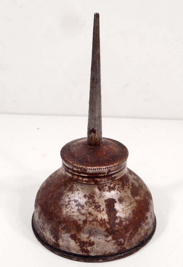 VINTAGE METAL OIL BOTTLE