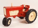 VINTAGE RED METAL TRACTOR