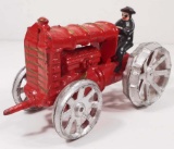 VINTAGE CAST IRON TRACTOR W/ MAN