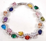 BEAUTIFUL MULTI-COLOUR  GEMSTONE BRACELET