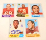 LOT OF 5 VINTAGE 1968 TOPPS FOOTBALL CARDS