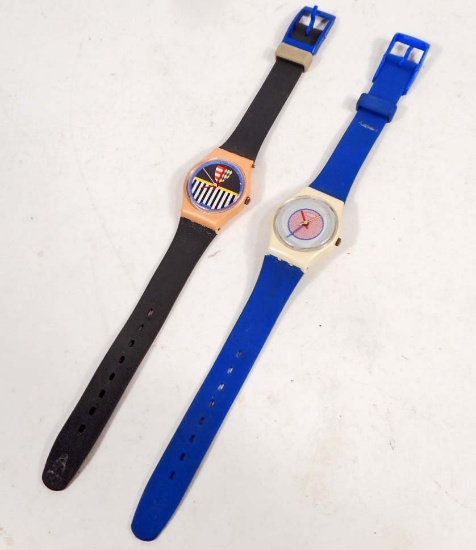 LOT OF 2 VINTAGE SWATCH WATCHES