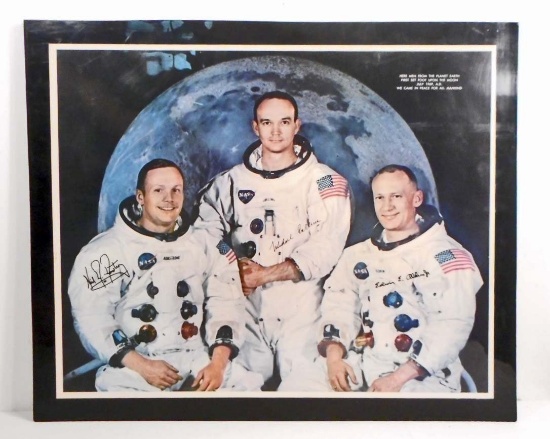 VINTAGE 1969 PICTURE OF THE FIRST ASTRONAUTS - SIGNED