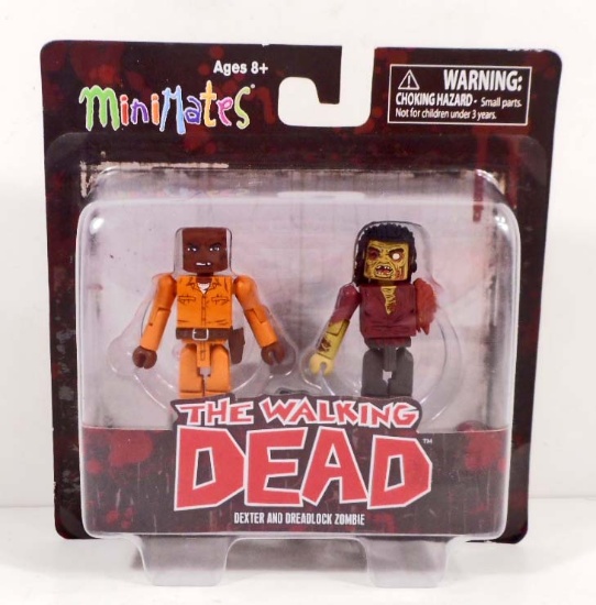 THE WALKING DEAD DEXTER AND DREADLOCK ZOMBIE ACTION FIGURES