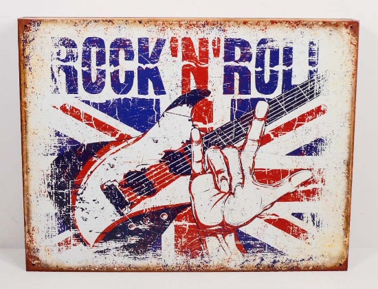 ROCK & ROLL METAL SIGN