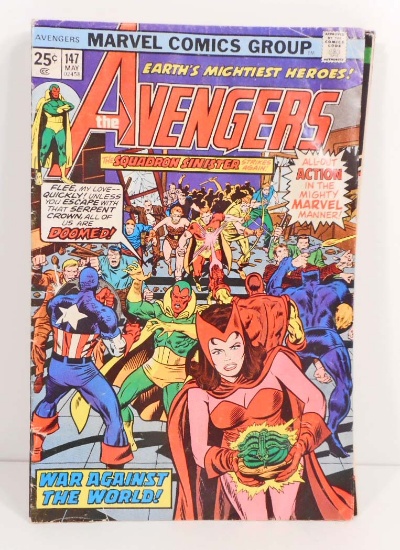 1976 THE AVENGERS #147 MARVEL COMIC BOOK - 25 CENT COVER