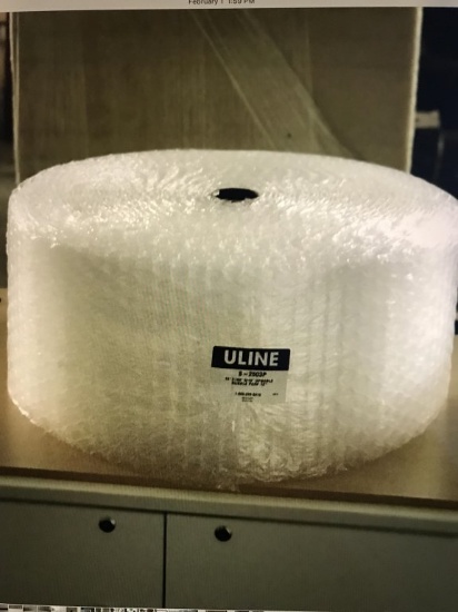 1 ROLL OF ULINE BUBBLE WRAP