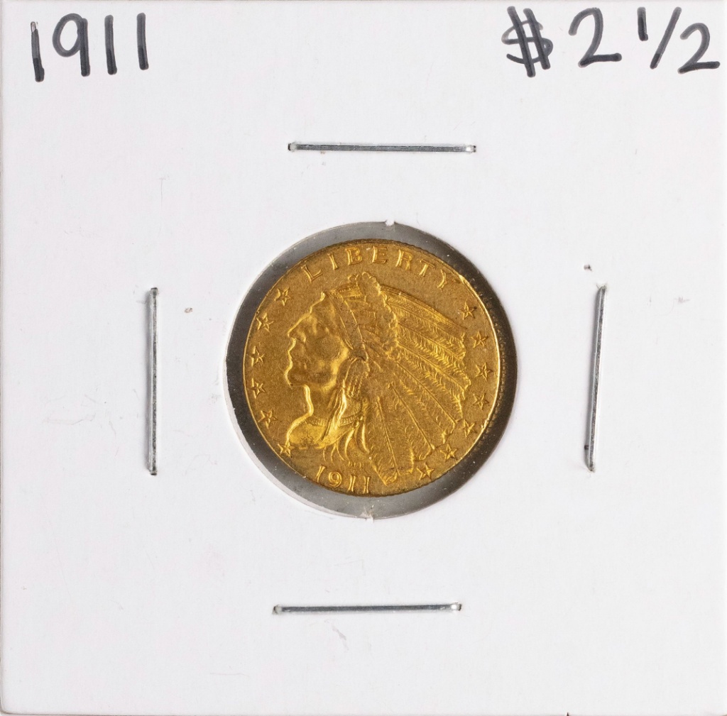 Lot 1911 2 12 Indian Head Quarter Eagle Gold Coin