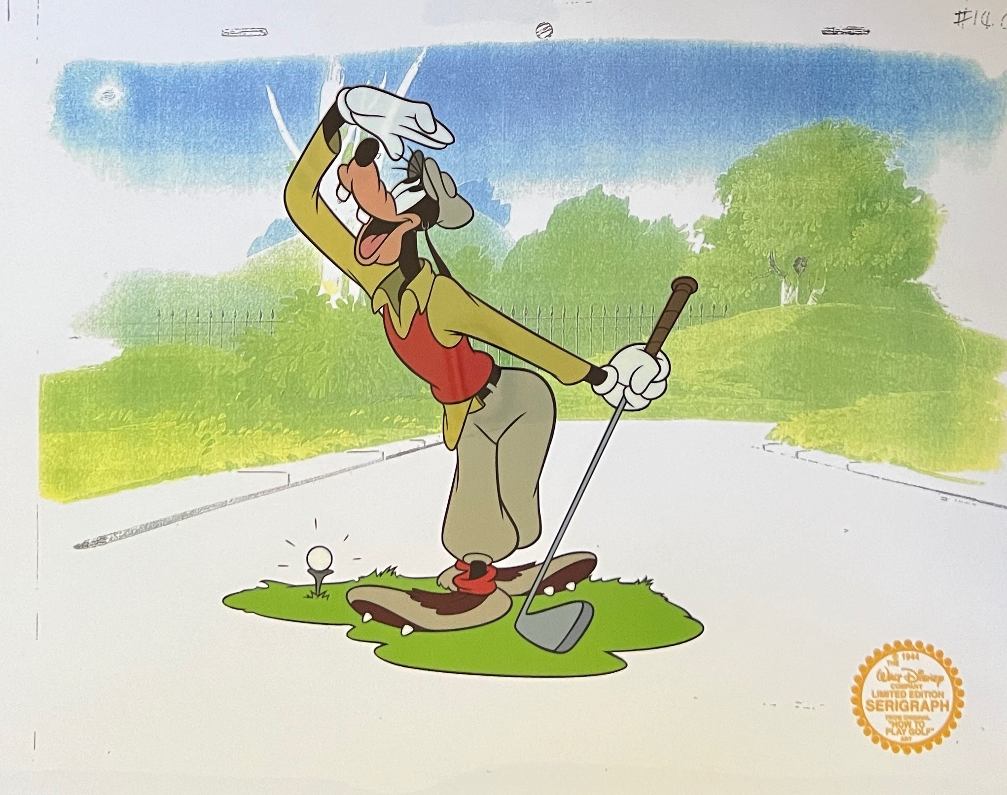 Disney Goofy Golf Limited Edition Sericel Proxibid
