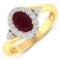 14KT Yellow Gold 0.85ctw Ruby and Diamond Ring