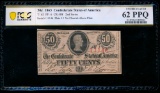 50 Cent 1863 T-63 Confederate PCGS 62PPQ