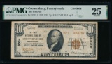1929 $10 Coopersburg PA National PMG 25