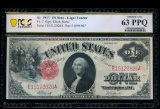 1917 $1 Legal Tender Note PCGS 63PPQ